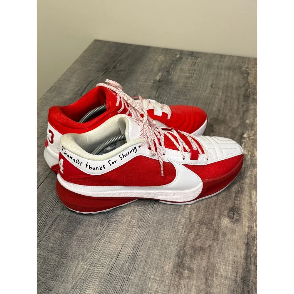 Nike Giannis Immortality 3 Thanks For Sharing Red White FV1933-600 Mens Size 11
